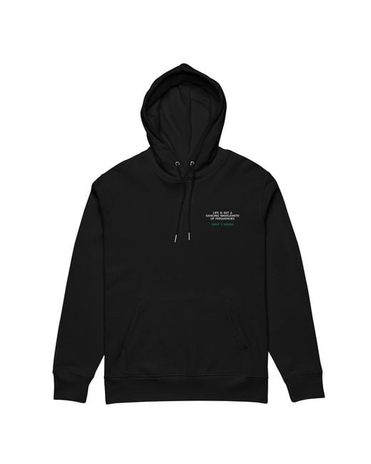 Anchor and Crew Black Balance Le Dance Disco! Organic Cotton Embroidered Heavyweight Hoodie for men