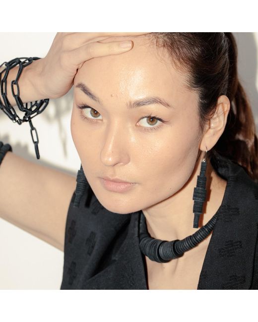 WAIWAI Black Gradient Dangle Earrings