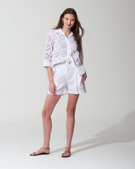 MARICEL White Aura Shorts