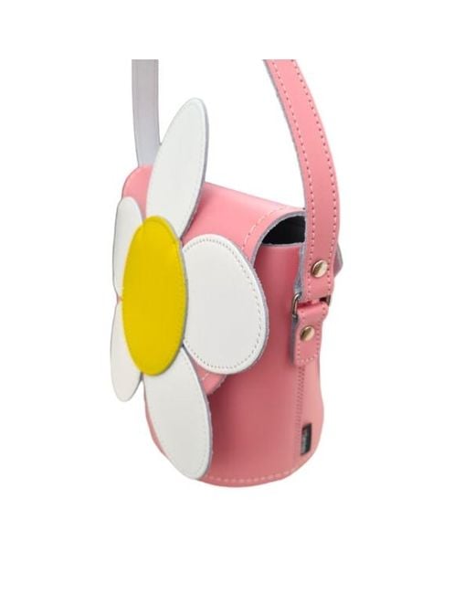 Zatchels Multicolor Handmade Leather Daisy Barrel Bag
