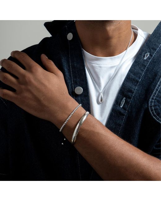 Dower & Hall Metallic Waterfall Droplet Necklace for men