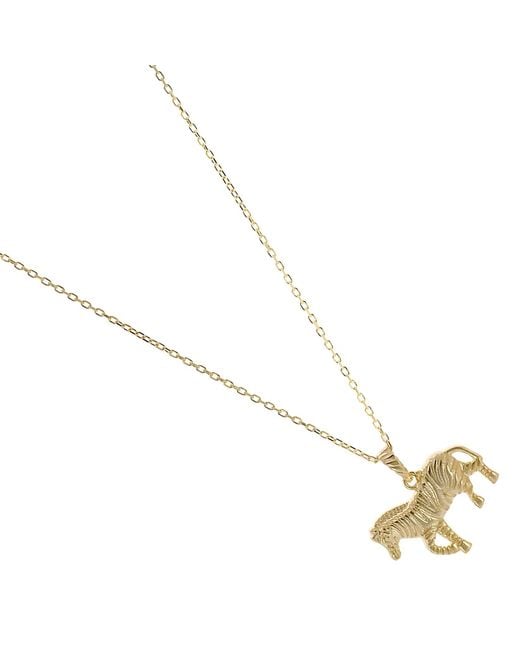 Ebru Jewelry Metallic Zebra Chain Necklace