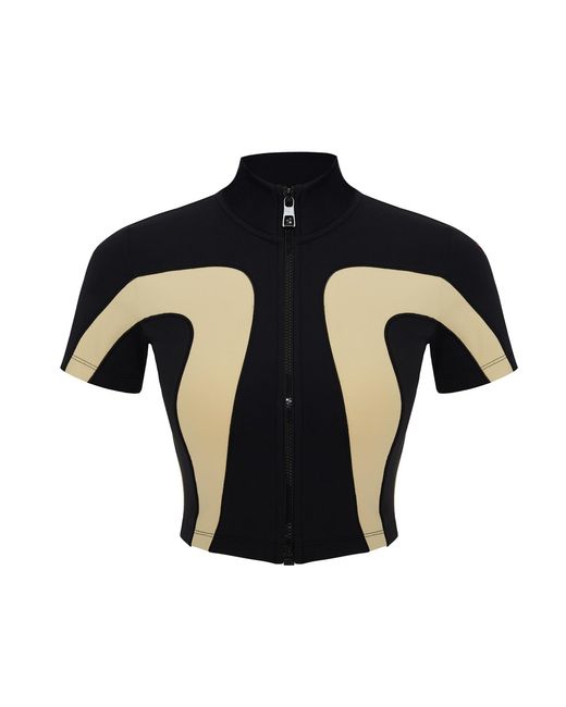 Pcfg Black Boomerang Zip Up Top