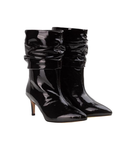 Ginissima Black Patent Leather Eva Boots