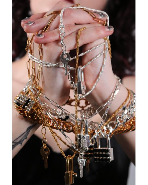 Vicki Sarge Black The Tweed Lock Necklace