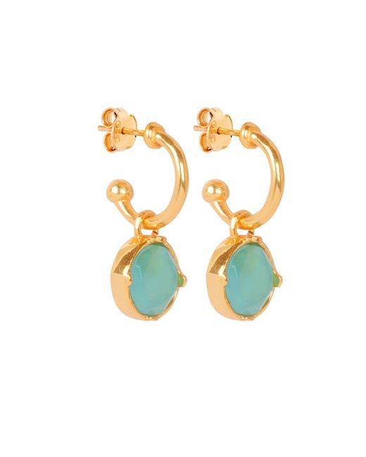 Lila Rasa Metallic London Crystal Hoop Earrings