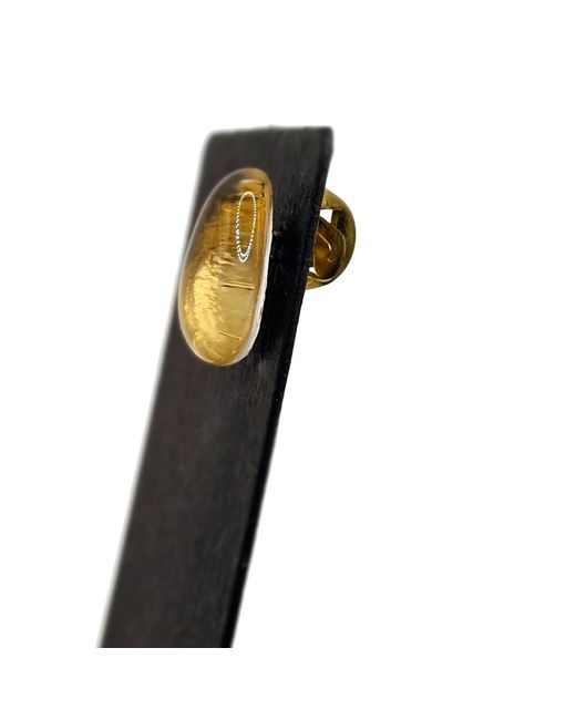 Laura Daili Metallic Golden Tear – Glass Lapel Pin for men