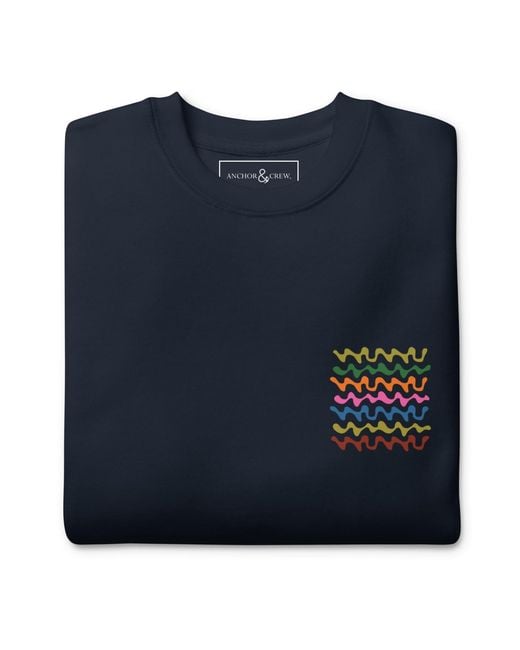 Anchor and Crew Blue Out Of Office Passenger Organic Cotton Sweatshirt for men