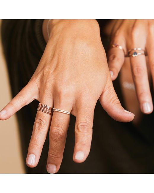 Maya Brenner Metallic Pavé Diamond Ring