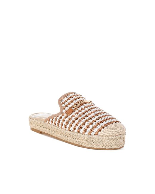 Rag & Co Natural Himari Raffia Slip-On Mules