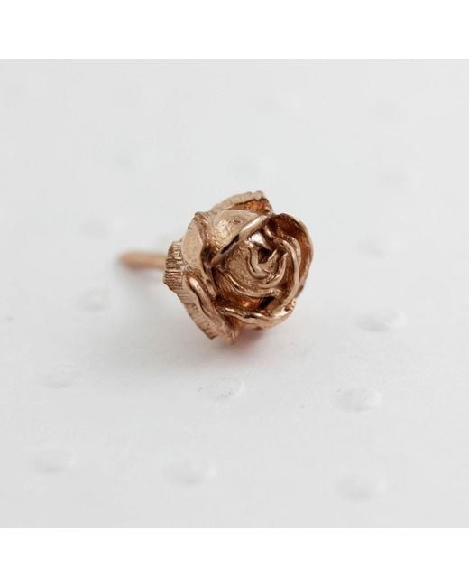 Lee Renee Brown Rose Lapel Pin Rose Gold for men