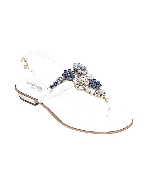 DAMAPREZIOSA Blue Gilda Sandal With Light Crystals
