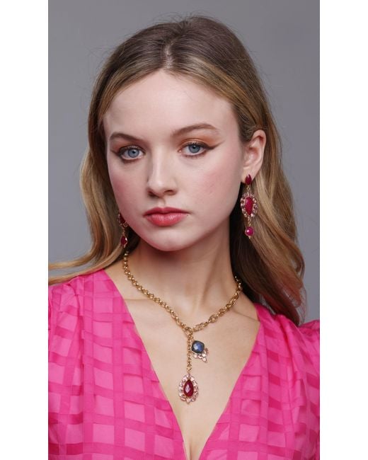 Magpie Rose Red Theia Ruby Drop Earrings