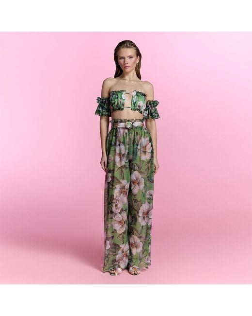 Nur Karaata Green Sandy Bloom Pant