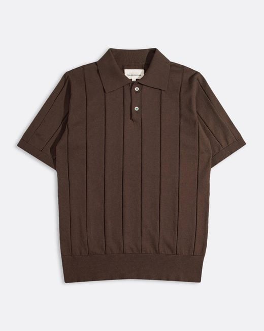 Far Afield Brown Jacobs Knit Polo for men