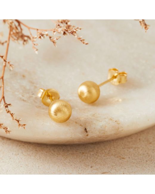 Esterah Yellow Matte Sphere Studs