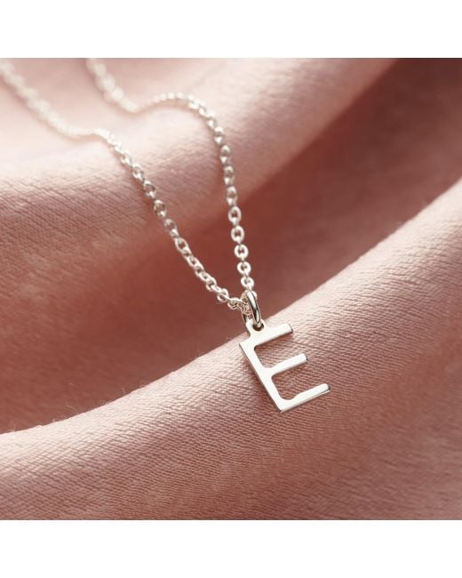 Posh Totty Designs Metallic Sterling Initial Letter Necklace