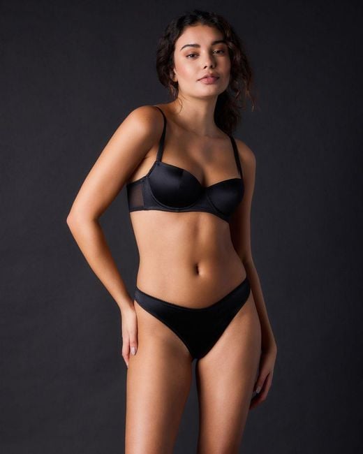 Journelle Black Iris Low Balconette Bra Noir