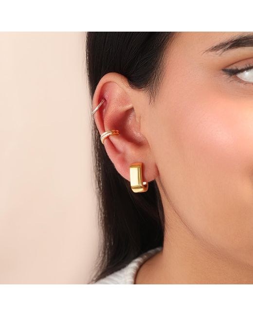 Preeti Sandhu Metallic Chubby Link Hoop