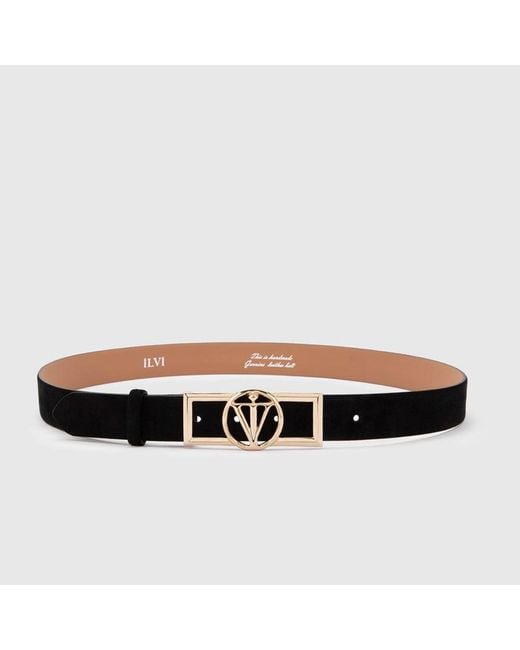 Ilvi Black Agathe Suede Leather Belt