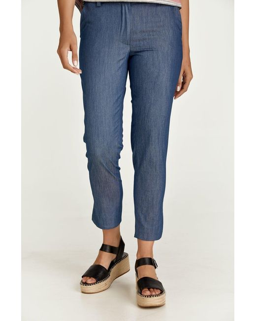 Conquista Blue Denim Style Cotton Pants