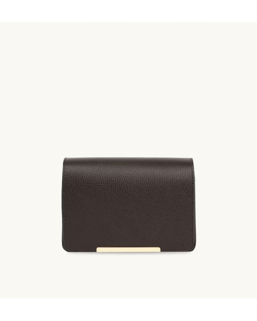 Apatchy London Black The Newbury Chocolate Leather Crossbody Bag
