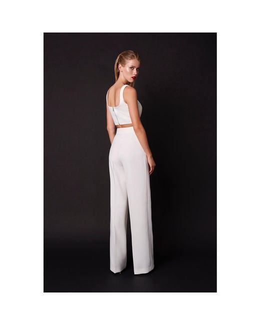 Nomi Fame White Mori High Waist Pants