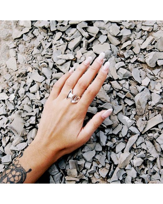 Luna Delphine Black Blade Ring
