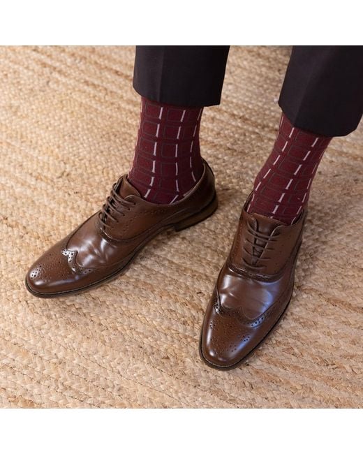 Peper Harow - Made in England Blue Cube Socks – Bundle for men