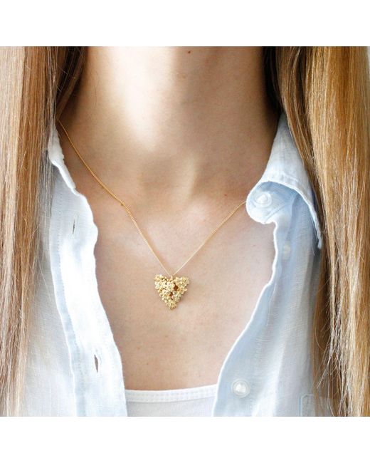 Lee Renee Metallic Forget Me Not Heart Necklace –