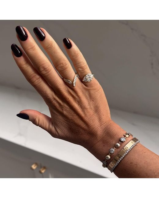 Onewildone Metallic You Look Happier Baguette Wishbone Ring
