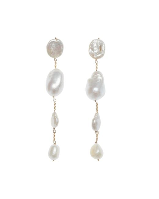 Lavani Jewels White Pluie Pearl Earrings