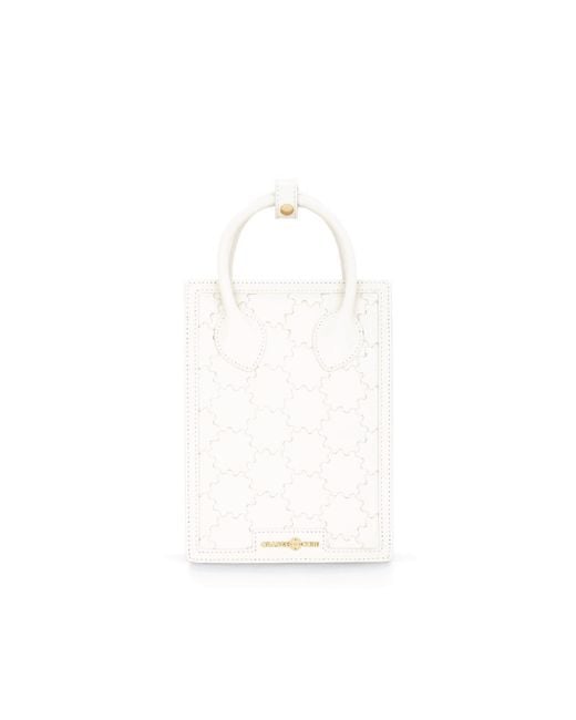 Orange Cube White Quilted Impressions Mini Tote Bag