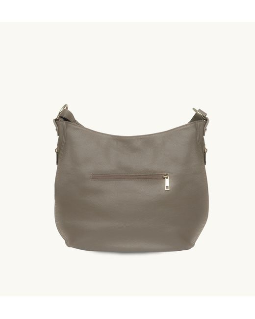 Apatchy London Gray Neutrals The Harriet Mink Leather Bag