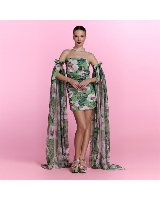 Nur Karaata Green Poppy Reverie Dress