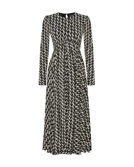 Exquise Black Neutrals Regular Tie Detailed Stretch Knit Midi Ayanne K. Dress