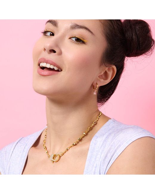 Cloud Haven Metallic Bulldog Hoops