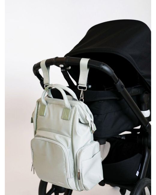 augustnoa Gray Diaper Bag