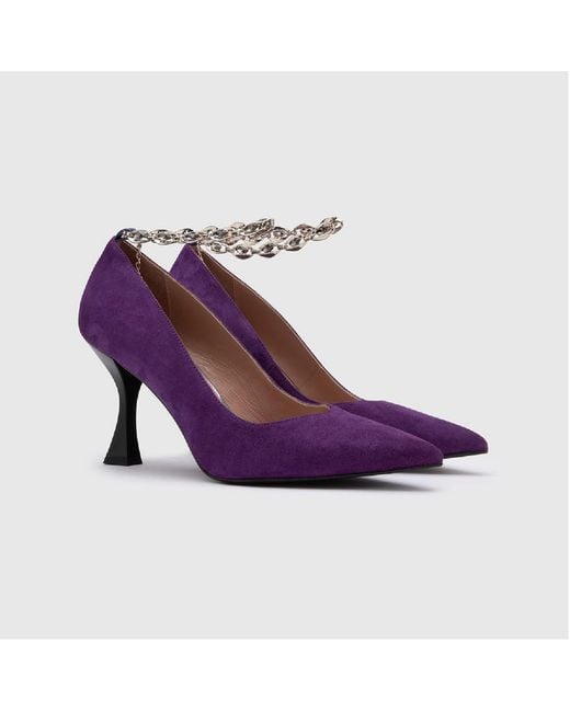 Ilvi Purple Halltor Suede Leather Pump