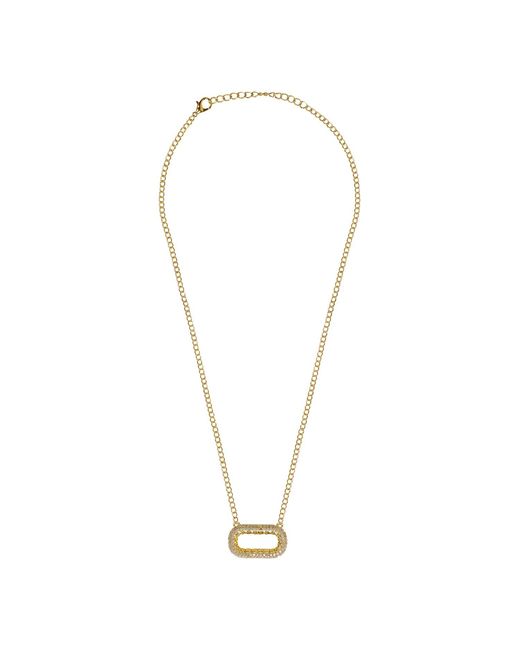 Lila Rasa Metallic Timeless Radiance Cz Pendant Necklace