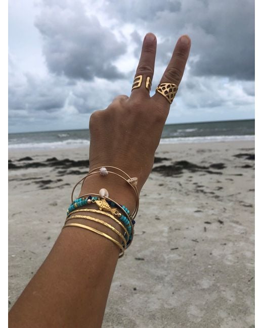Lexi Jewelry Yellow Fresh Catch Sardine Fish Ring Adjustable & Reversible