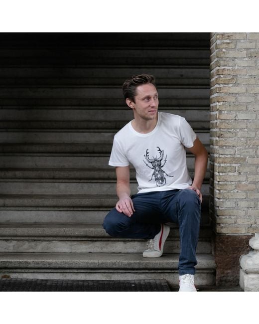 GROBUND White The Organic T-Shirt Manfred for men