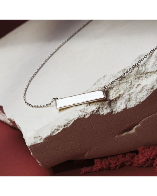 Janus Edinburgh Metallic Facade Of Balance Reversible Simple Bar Necklace