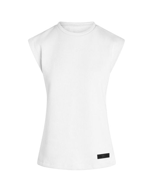 Modrn Studio White Neutrals Ultra-Soft Cotton Structured Tank