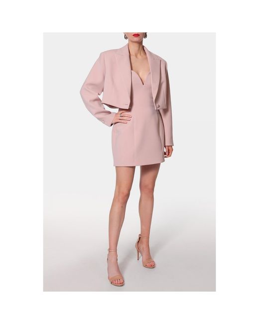 AGGI by HALEWSKI Pink Azalia Peach Mini Strapless Dress