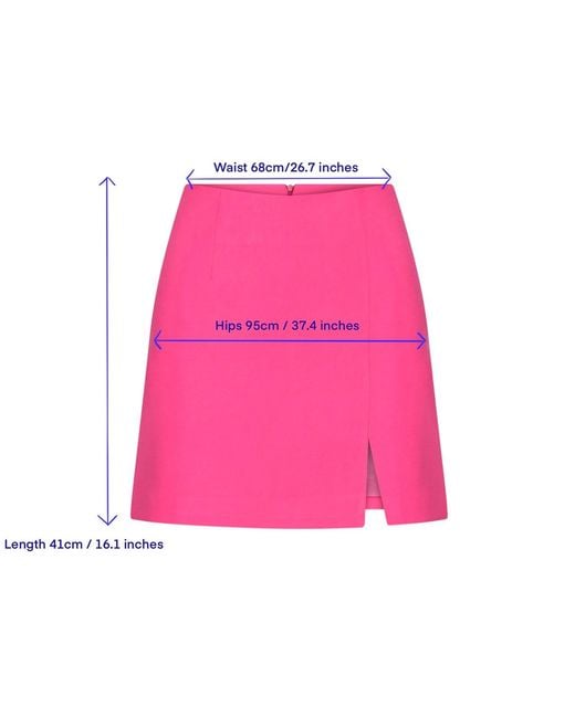 NAZLI CEREN Vance A Line Mini Skirt In Bubble Gum Pink