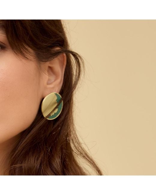 Zeworks Green Kaia Malachite Earrings