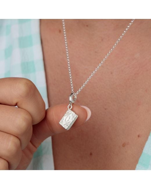 Lily Charmed Metallic Sterling Custard Cream Biscuit Charm Necklace