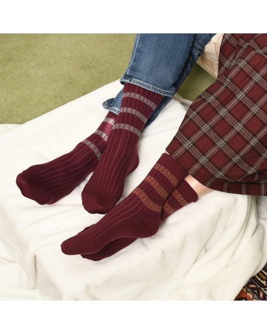 Peper Harow - Made in England Purple Old School Socks – for men
