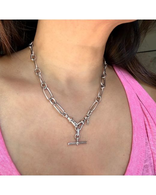 Hye Jane Jewelry Metallic Lauren T-Bar Necklace